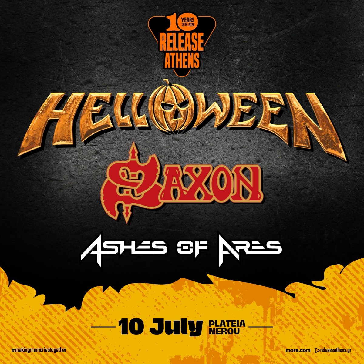 Helloween, Saxon & Ashes of Ares @ Release Athens 2026