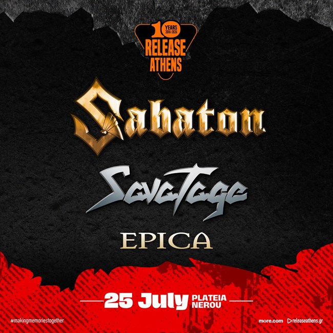 Sabaton-Savatage-Epica @ Release Athens 2026