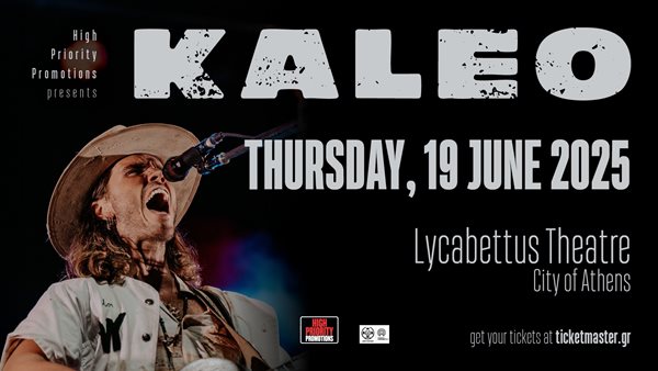 Οι KALEO έρχονται στο Θέατρο Λυκαβηττού στις 19 Ιουνίου