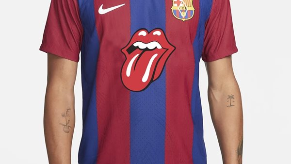 Το λογότυπο των Rolling Stones 👅 στη φανέλα της Barcelona!