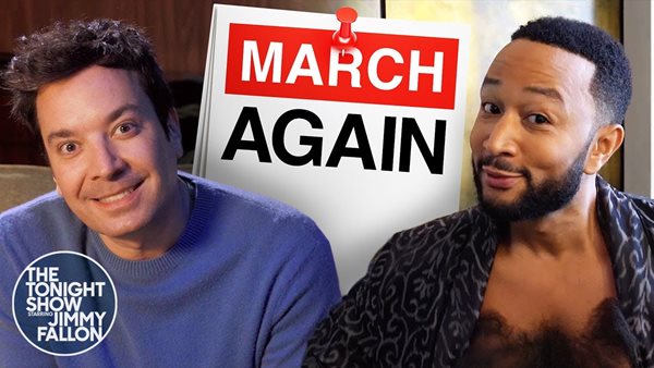 "March Again" - Jimmy Fallon & John Legend μας θυμίζουν ότι φτάσαμε στον έναν χρόνο πανδημίας